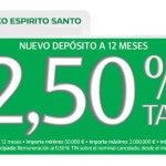 Nuevo Depósito a 12 meses al 2,5% TAE del Banco Espírito Santo: ¡adiós al 2,8% TAE!