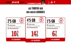 pepephone tarifas movil Enero 2017