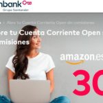 30 € de regalo para Amazon.es al abrir la Cuenta Corriente Open