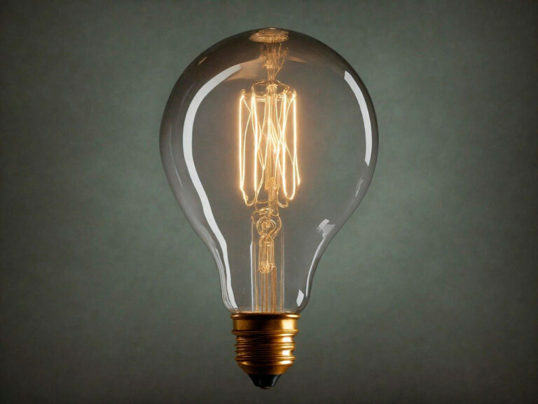 Una bombilla encendida