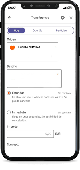 Transferencias inmediatas en ING