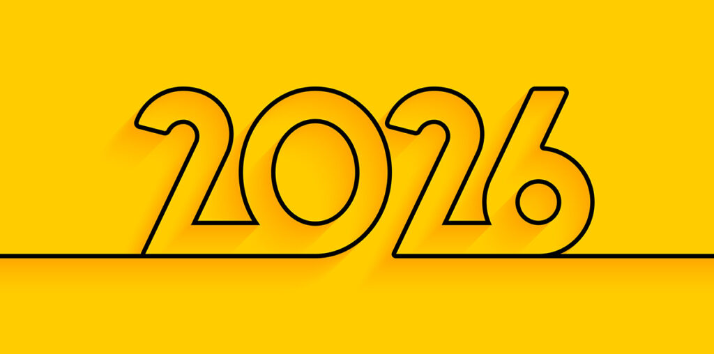 Líneas dibujando el año 2026